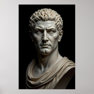 Julius Caesar Portret, iconisch Romeins leiderscha Poster