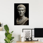 Julius Caesar Portret, iconisch Romeins leiderscha Poster (Thuiskantoor)