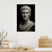 Julius Caesar Portret, iconisch Romeins leiderscha Poster (Keuken)