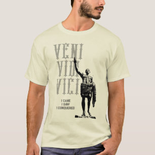 Julius Caesar Quote Veni Vidi Vici Mannen Natural T-shirt