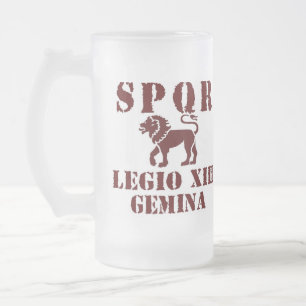 Julius Caesar's 13e Gemina Roman Legion Glass Matglas Bierpul
