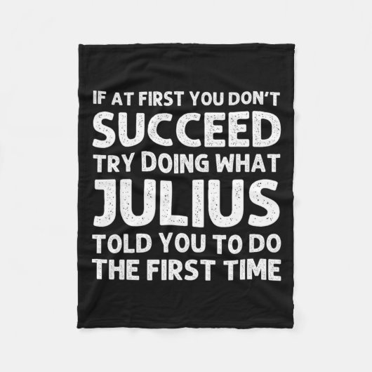 Julius Gift Name D Birthday Funny Chris  Fleece Deken (Voorkant)