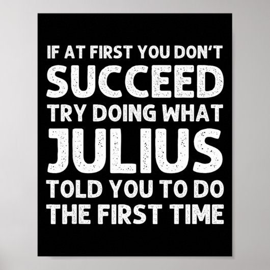 Julius Gift Name D Birthday Funny Chris  Poster (Voorkant)