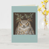 Julius la carte des chouettes à grande corne (Fleur jaune)