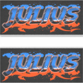 Julius Prénom Nom Graffiti Autocollants (Devant)