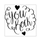 Jullie doen harten rocken 	rubberstempel (Afrduk)