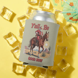 Jullie gaan nu allemaal goed Funny Santa Cowboy We Blikjeskoeler