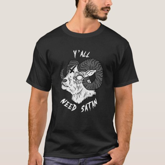 Jullie hebben Satan I Satanic Goat Head Baphomet n T-shirt (Voorkant)