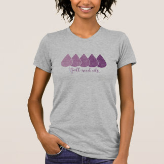 Jullie hebben t-shirt met olie nodig
