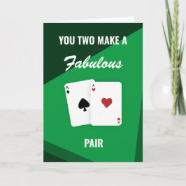 "Jullie maken een geweldig paar" Vegas Poker Hand Kaart