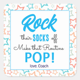 Jullie rocken nu en maken die routinematige Pop Vierkante Sticker