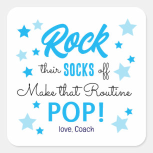 Jullie rocken nu en maken die routinematige Pop Vierkante Sticker