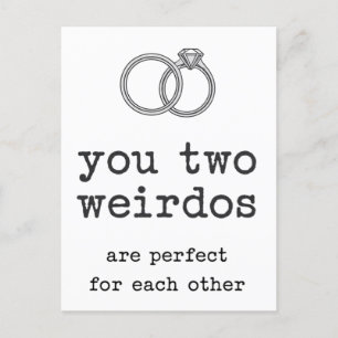 Jullie twee gekken zijn perfect voor elkaar op de  briefkaart