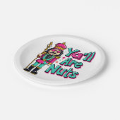 Jullie zijn allemaal noten Funny Nutcracker Christ Papieren Bordje (Gekanteld)