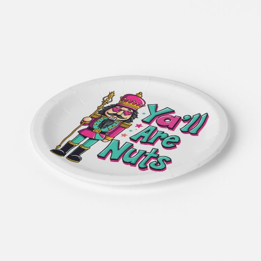 Jullie zijn allemaal noten Funny Nutcracker Christ Papieren Bordje (Gekanteld)