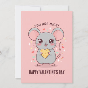 Jullie zijn muizen! Schattige muis Valentijnsdag Feestdagenkaart