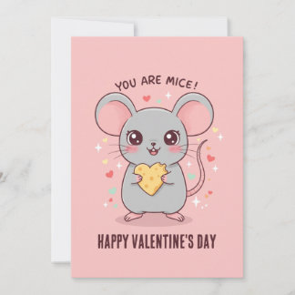 Jullie zijn muizen! Schattige muis Valentijnsdag Feestdagenkaart