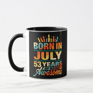 July 1969 53 Years Old 53rd Birthday Gifts Candle Mok