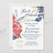 July 4th 250th USA Celebration Party Invitation (Devant)