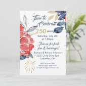 July 4th 250th USA Celebration Party Invitation (Debout devant)