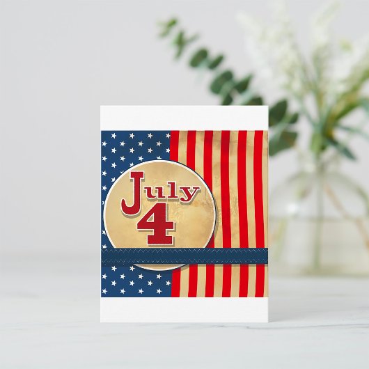 July 4th American Flag Invitations