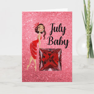 July Baby Kaart