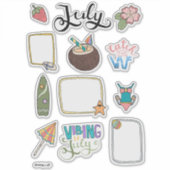 July Sticker Sheet – Fun in the Sun (Devant)