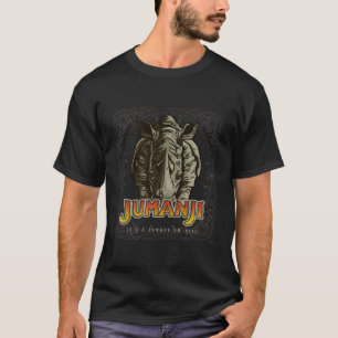 Jumanji Distressed Rhino bord spel stuk T-shirt