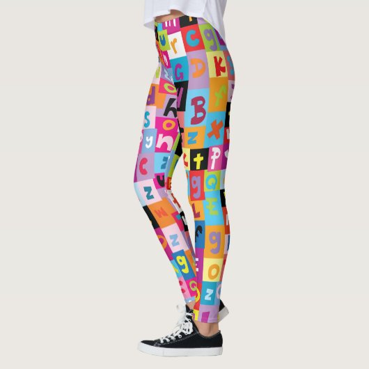 Jumble Alphabet Pattern Leggings (Links)