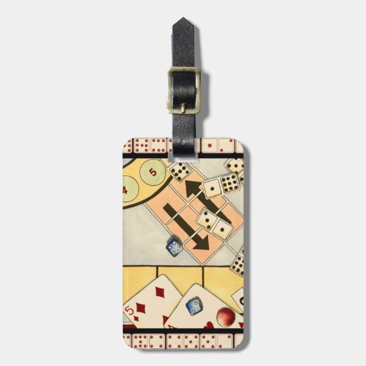 Jumble Assortment of Games of Chance Bagagelabel (Voorkant verticaal)