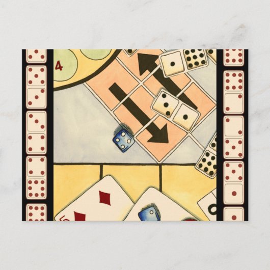 Jumble Assortment of Games of Chance Briefkaart (Voorkant)