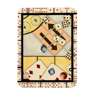 Jumble Assortment of Games of Chance Magneet