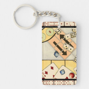 Jumble Assortment of Games of Chance Sleutelhanger