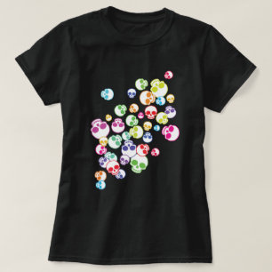 Jumble De Crânes Colorés T-Shirt
