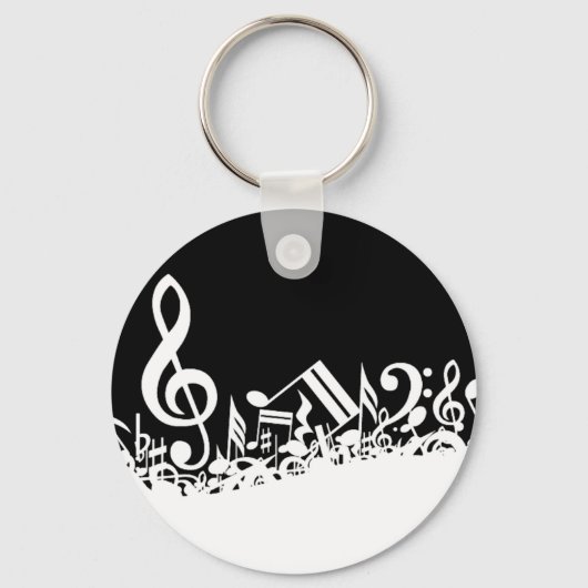 Jumble of Musical Symbols Sleutelhanger (Voorkant)
