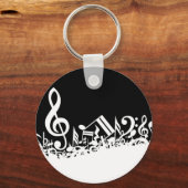 Jumble of Musical Symbols Sleutelhanger (Voorkant)