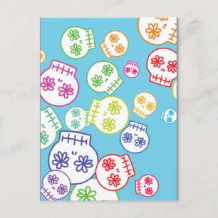 Jumble of Sugar Skulls Briefkaart