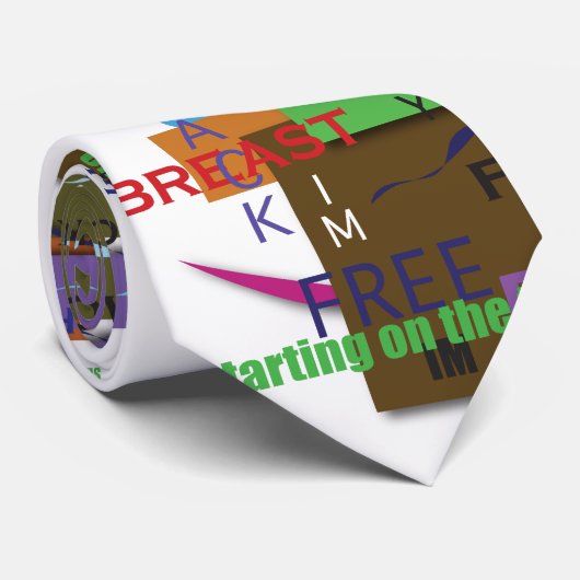 Jumble of Swim Words Stropdas (Opgerold)