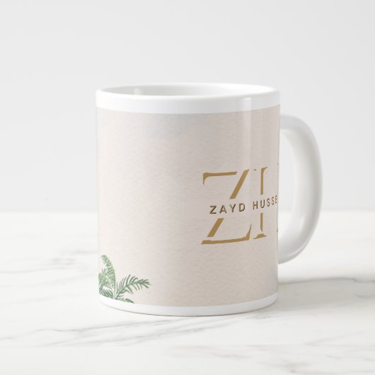 Jumbo 20oz Mok · Masjid an-Nabawi Waterverf Art (Voorkant rechts)