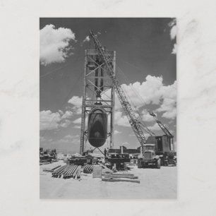 Jumbo Atomic Bomb geplaatst voor Trinity Test Briefkaart