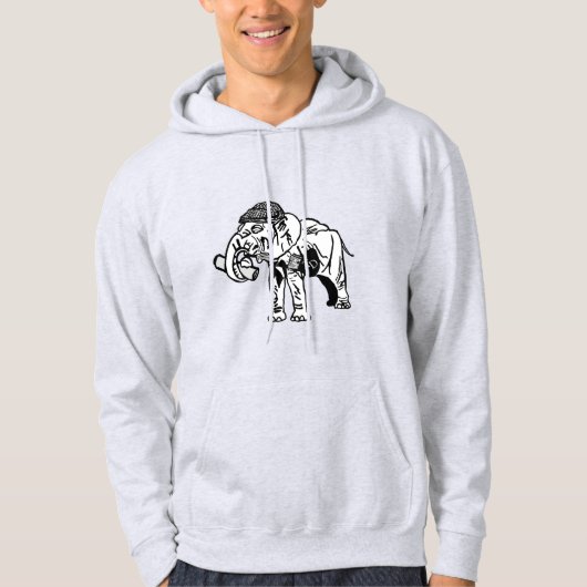 Jumbo Basic Sweat à capuche (Gris) (Devant)