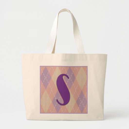 Jumbo canvas tas - initiaal S (Voorkant)