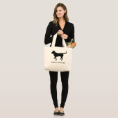 Jumbo canvas tas zwart labsilhouet (Voorkant (model))