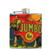  Jumbo Circus Elephant Fruit Label Flask Heupfles (Voorkant)