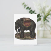  Jumbo Circus Olifant Retro Die-Cut Kaart (Staand voorkant)