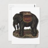  Jumbo Circus Olifant Retro Die-Cut Kaart (Voorkant / Achterkant)