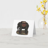  Jumbo Circus Olifant Retro Die-Cut Kaart (Gele Bloem)