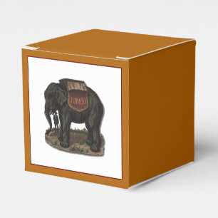 Jumbo Circus Olifant Retro Die-Cut Kaart Bedankdoosjes