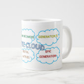 Jumbo Cloud générations Mug (Devant droit)