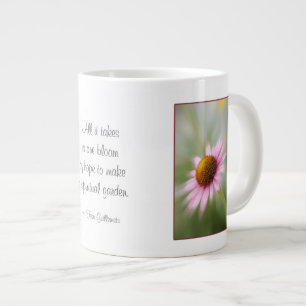 Jumbo Coffee Mok - Roze Daisy Flower